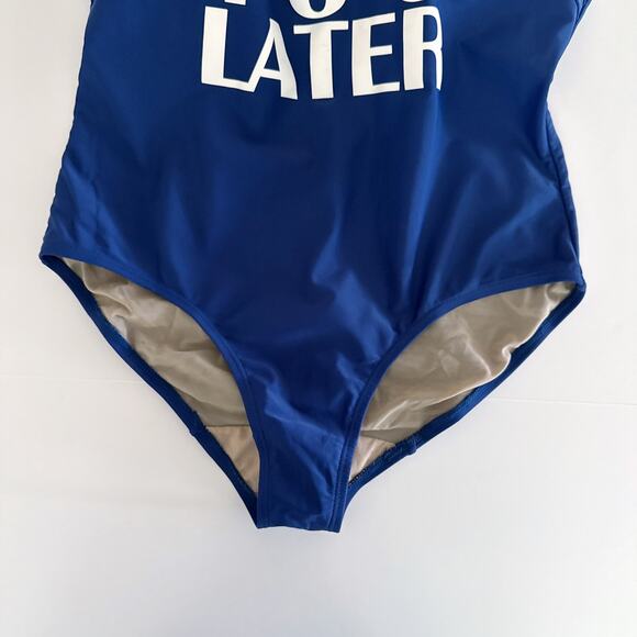 [Lane Bryant] Swim by Cacique Blue Sea You Later One Piece Tank Swimsuit Size 16 - Picture 7 of 12